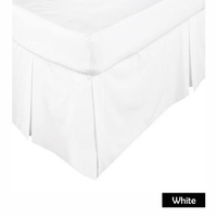 KINGDOM Box Pleated Valance White - DOUBLE thumbnail
