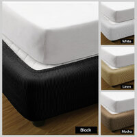 Ramesses Vertical Quilted Valance Black KING SINGLE thumbnail