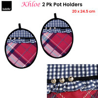 Ladelle Khloe Multi Set of 2 Pot Holders 20 x 24.5 cm thumbnail