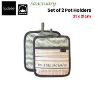 Ladelle Sanctuary Cream Set of 2 Pot Holders 21 x 21 cm thumbnail
