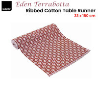 Ladelle Eden Terracotta Ribbed 100% Cotton Table Runner thumbnail