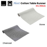 Ladelle Host Cotton Table Runner 33 x 150 cm Stone thumbnail