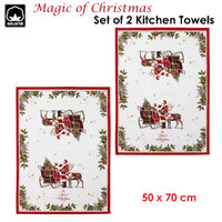 Ashdene Magic of Christmas by Richard Macneil Set of 2 Cotton Kitchen Towels 50 x 70 cm thumbnail