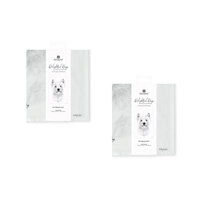 Set of 2 Delightful Dogs Cotton Kitchen Tea Towels 50 x 70 cm West Highland thumbnail