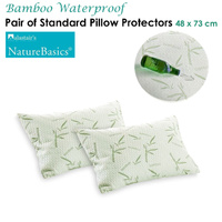 Alastairs Pair of Nature Basics Bamboo Waterproof Standard Pillow Protectors thumbnail