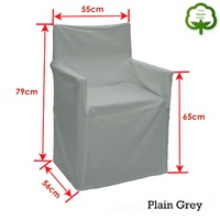 Rans Alfresco 100% Cotton Director Chair Cover - Plain Grey thumbnail