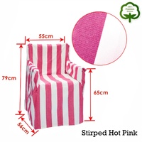 Rans Alfresco 100% Cotton Director Chair Cover - Striped Hot Pink thumbnail