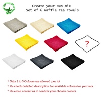 Rans Set of 6 Cotton Waffle Tea Towels 50x70 cm - Hot Pink thumbnail