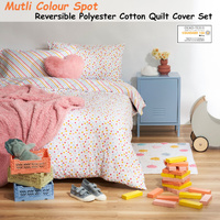 Minikins Multi Colour Spot Reversible Quilt Cover Set Double thumbnail