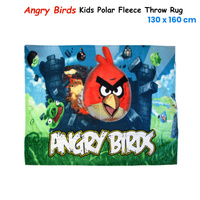 Angry Birds Printed Polar Fleece Throw Rug 130 x 160 cm thumbnail