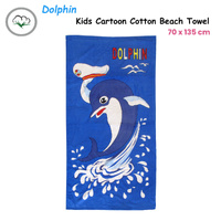 Bloomington Dolphin Kids Cartoon Printed Cotton Beach Towel 70 x 140 cm thumbnail