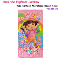 Bloomington Dora the Explorer Rainbow Kids Cartoon Printed Microfiber Beach Towel 70 x 137 cm thumbnail