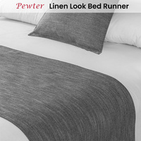 Jason Linen Look Pewter Bed Runner King thumbnail