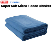 Jason  400GSM Super Soft Micro Fleece Blanket Denim King thumbnail