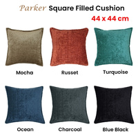 Jason Parker Blue Black Square Filled Cushion 44 x 44 cm thumbnail