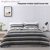 Jason Brighton Charcoal Quilt Cover Set Double thumbnail