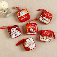 6 Pcs Set Small Gift Cute Cartoon Bags Packaging Box Christmas Coin Purse thumbnail