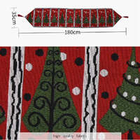 Christmas Table Runner thickened knitted Dining Tablecloth Xmas Party Decor(Elk) thumbnail