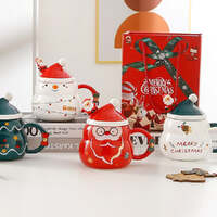 Christmas Cup Gift Box Ceramic Mug Set Mug Gift Set Christmas Coffee Cup(Bell) thumbnail