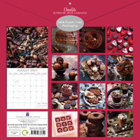 Chocolate 2025 Square Wall Calendar Food 16-Month Christmas Premium Planner Gift thumbnail
