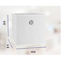 SORTI 33x33x27 CM Purple 6-Pack Foldable Storage Cubes - Fabric Bookcase Organizers for Toys and More thumbnail