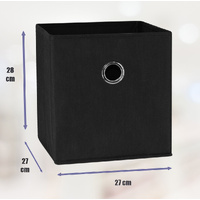 SORTI 27x28x27 CM Black 8-Pack Foldable Storage Cubes - Fabric Bookcase Organizers for Toys and More thumbnail