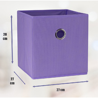 SORTI 27x28x27 CM Light Purple 8-Pack Foldable Storage Cubes - Fabric Bookcase Organizers for Toys and More thumbnail