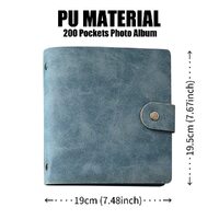 LIFEBEA 200 Pockets Photo Album for Fujifilm Instax Mini 11 12 9 40 Evo Liplay 8 7+ Instant Camera, Photo Album for Polaroid Kodak HP Zink 2x3" Photo  thumbnail