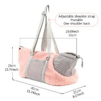 LIFEBEA Small Cat Carrier Pet bag: Comfy Shoulder Bag with Adjustable Strap for Small Dogs, Puppies, Kittens Up to 3kg /6.6 lbs - Pink thumbnail