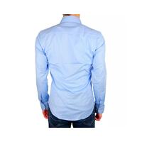 Milano Solid Color Shirt in Light Blue 43 IT Men thumbnail