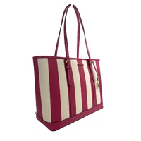 Michael Kors Women's Jet Set Travel Large TZ Shoulder PVC Tote Bag Purse Pink - One Size thumbnail