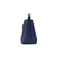 Michael Kors Women's Mercer Small Navy Pebbled Leather Bucket Crossbody Bag Purse - One Size thumbnail