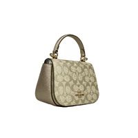 COACH Women's Lysa Top Handle Bag Crossbody Champagne Gold - One Size thumbnail