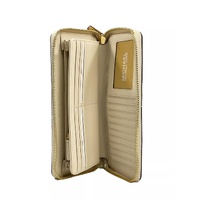 Michael Kors Women's Jet Set Travel Center Stripe Signature Continental Wallet Vanilla Pale Gold - One Size thumbnail