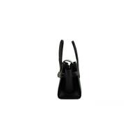Michael Kors Women's Car Medium Black Gold Saffiano Leather Satchel Handbag Purse Bag - One Size thumbnail