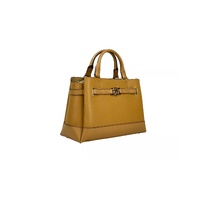 Michael Kors Women's Reed Small Leather Belted Satchel Crossbody Bag Brown - One Size thumbnail