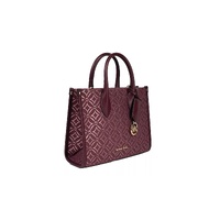 Michael Kors Women's Mirella Small Top Zip Crossbody Tote Bag Oxblood - One Size thumbnail