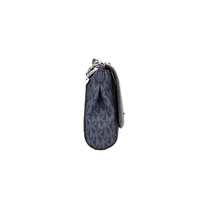 Michael Kors Women's Jet Set Medium Navy Blue PVC Convertible Pouchette Crossbody Bag - One Size thumbnail