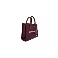 Michael Kors Women's Mirella Small Top Zip Tote Bag Maroon - One Size thumbnail