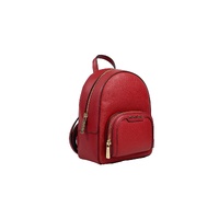Michael Kors Women's Jaycee Mini XS Leather Zip Pocket Backpack Red - One Size thumbnail