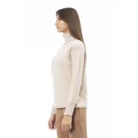 Alpha Studio Women's Beige Wool Sweater - 44 IT thumbnail