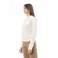 Alpha Studio Women's White Wool Sweater - 42 IT thumbnail