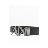 Armani Exchange Men's Black Leather Belt - 100 cm thumbnail