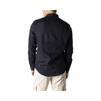 Armani Exchange Men's Blue Linen Shirt - 44 IT thumbnail