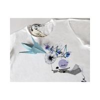 ATratti Women's Elegant White Stretch Viscose Tee - S thumbnail