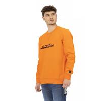 Front Print Crewneck Sweatshirt with Logo Sleeve Insert M Men thumbnail