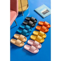 Black Hollow-out Thick Soled Slip On Slippers - 39 EU thumbnail