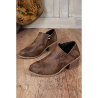 Coffee Tulip Opening Suede Ankle Boots - 37 EU thumbnail