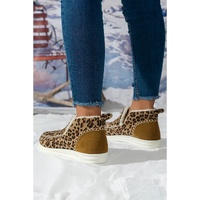 Brown Leopard Print Ankle Patched Flat Winter Fur Boots - 41 EU thumbnail
