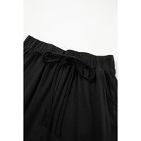 Black Split Long Cardigan and Skinny Pants Lounge Set - 2XL thumbnail